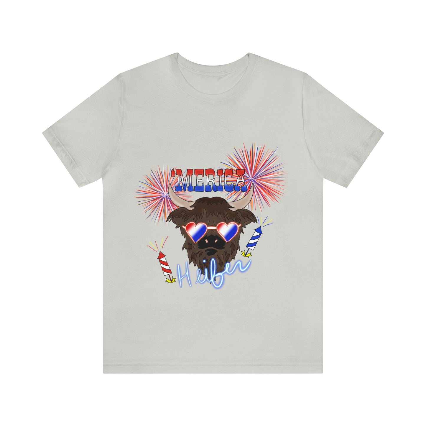 'Merica Heifer - Unisex Jersey Short Sleeve Tee