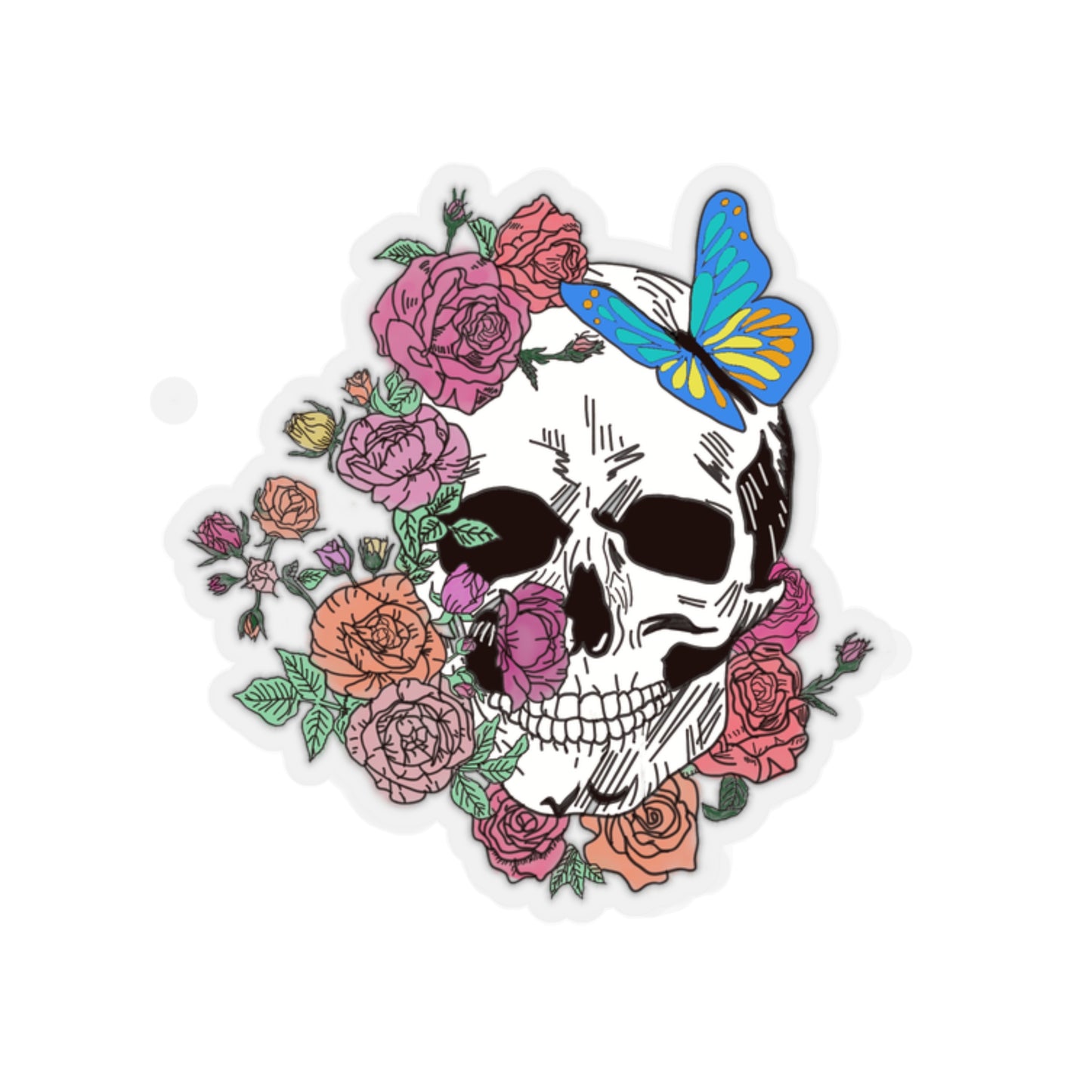 Rose Skull - Kiss-Cut Stickers