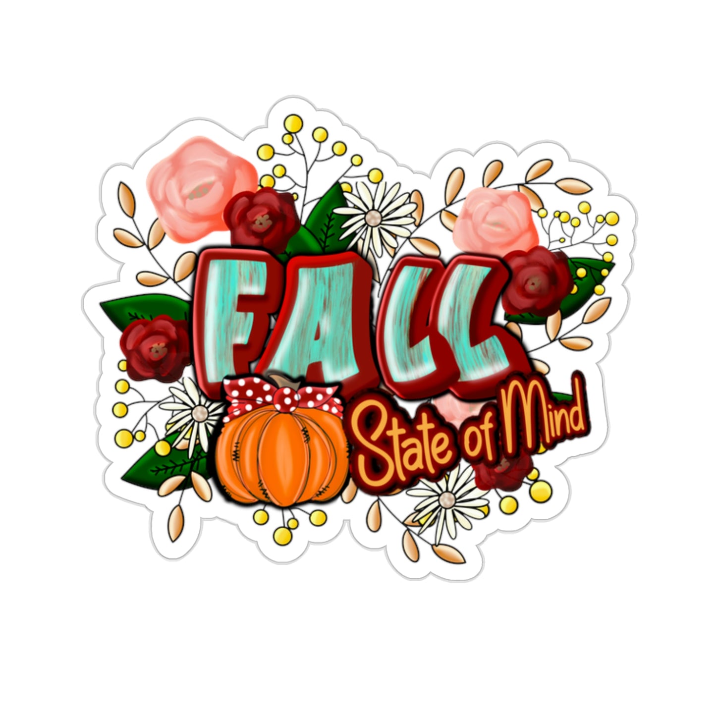 Fall State of Mind - Kiss-Cut Stickers
