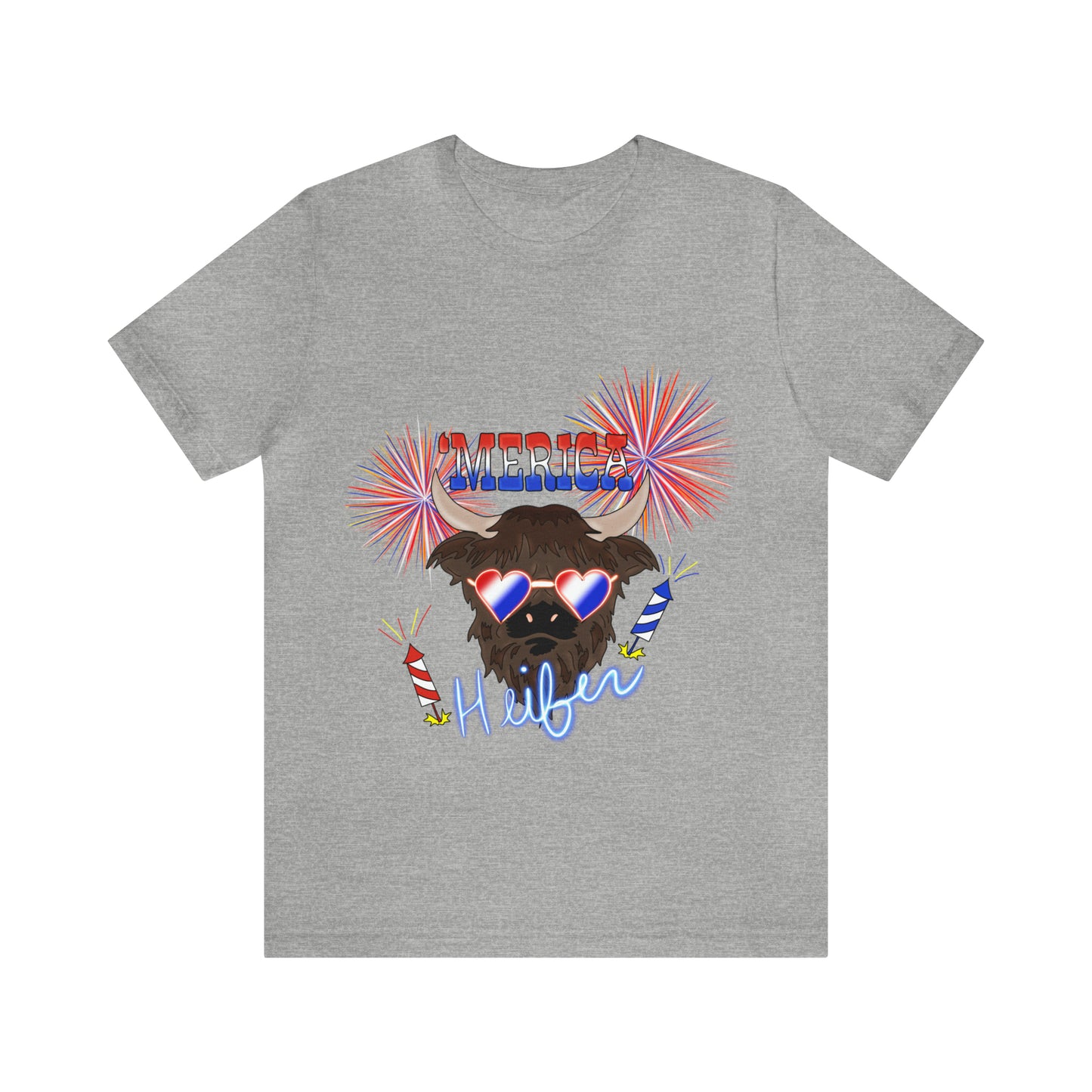 'Merica Heifer - Unisex Jersey Short Sleeve Tee