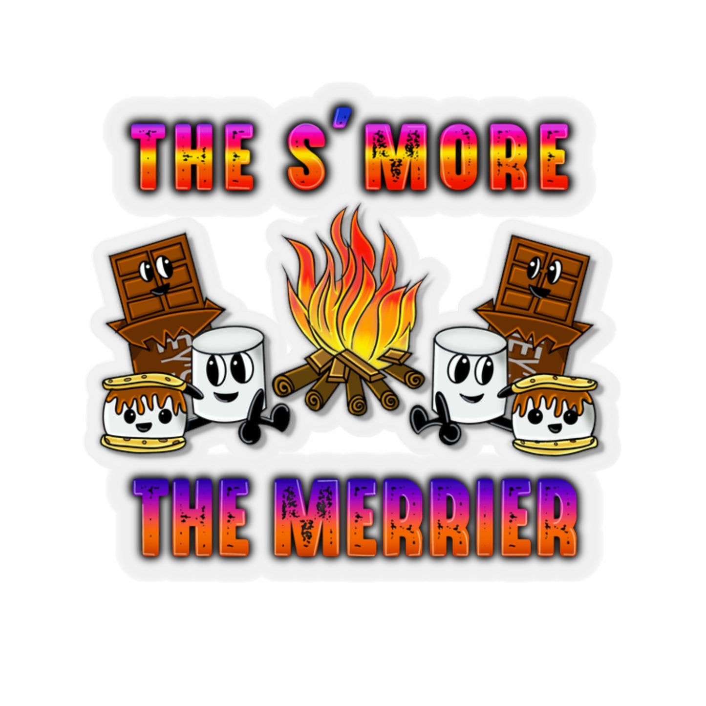 The S’more The Merrier - Kiss-Cut Stickers