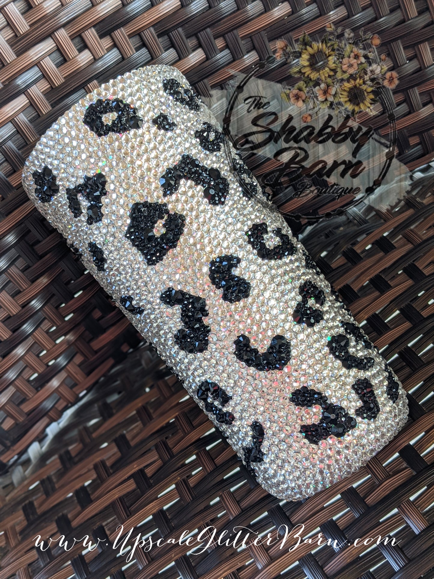 Rhinestone Leopard Print