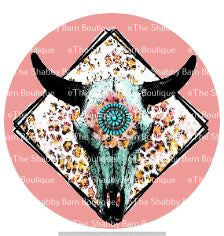 Floral Cow Skull
