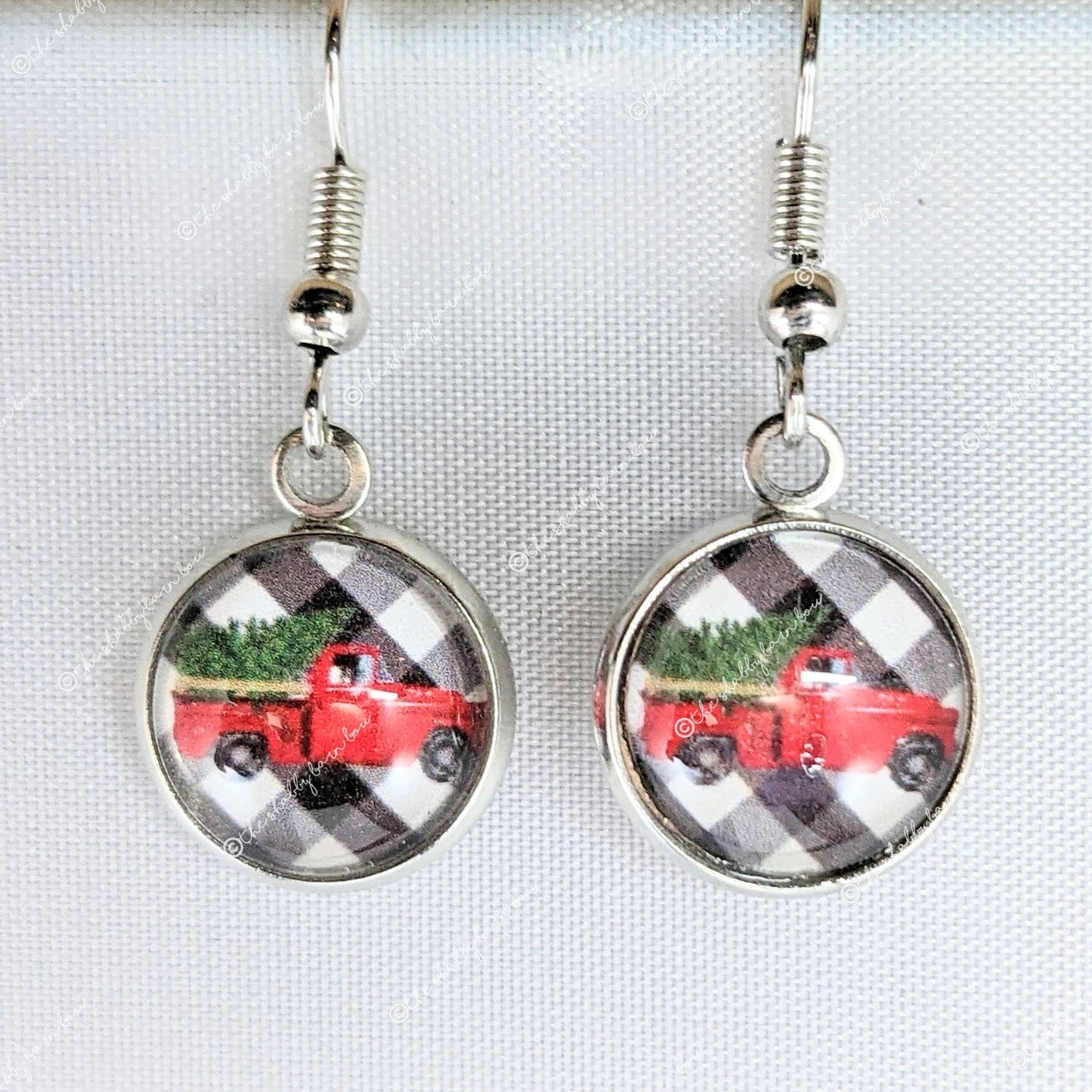 Vintage Red Truck and Plaid