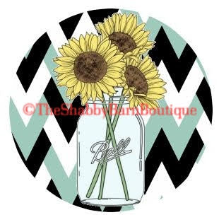 Mason Jar on Chevron