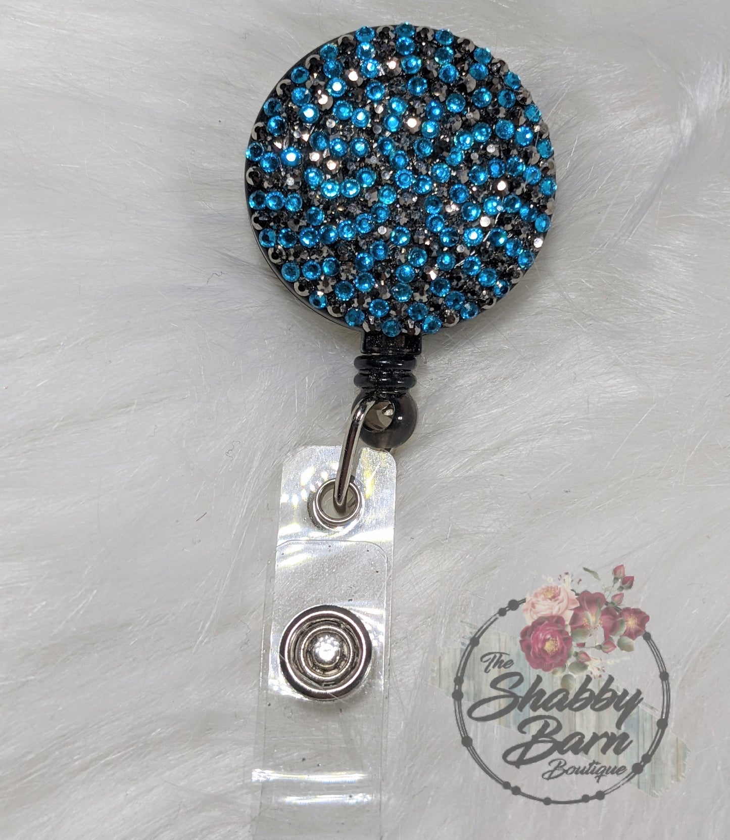 Teal and Gray Badge Reel