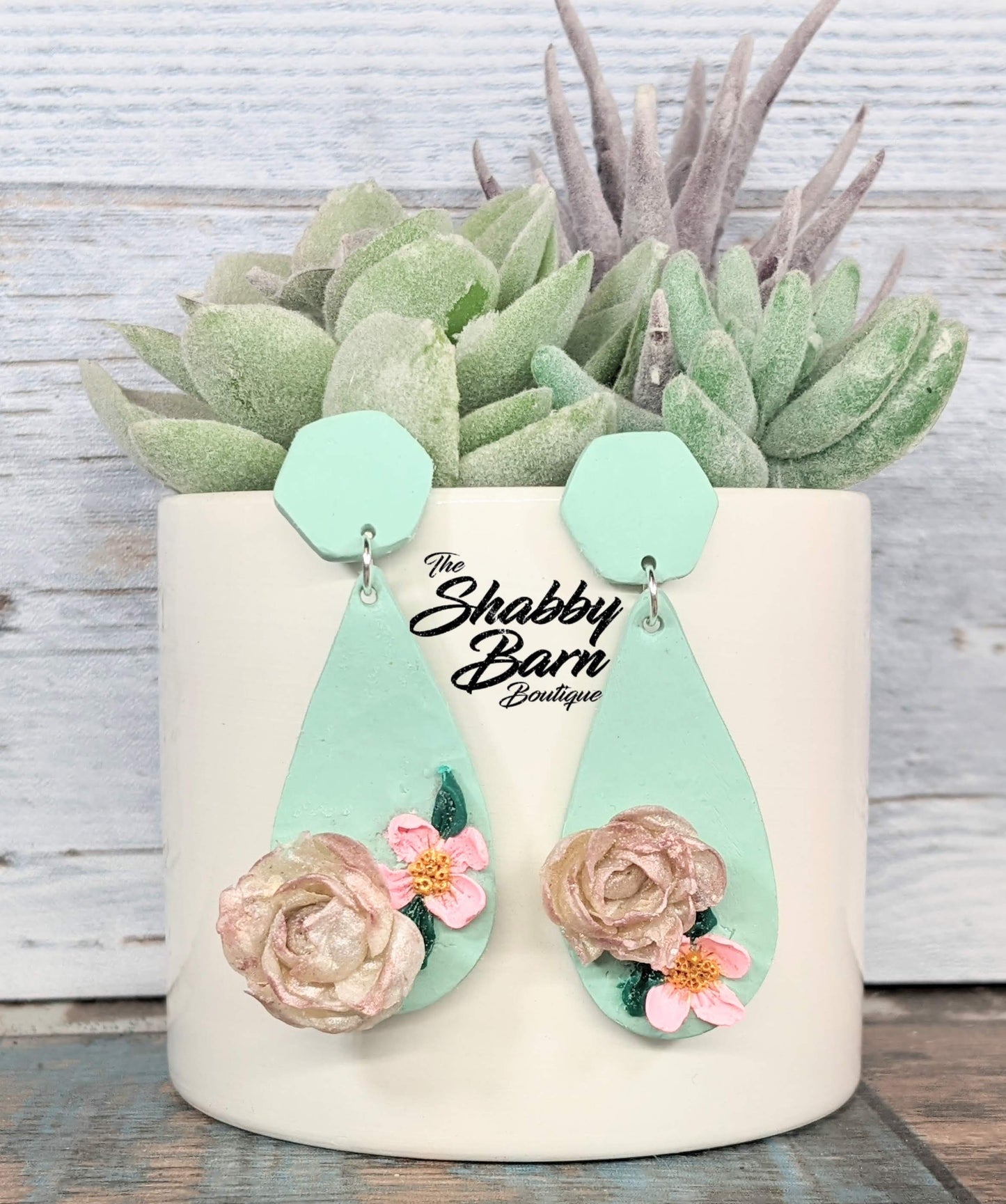 Tear Drop Dangle - Floral