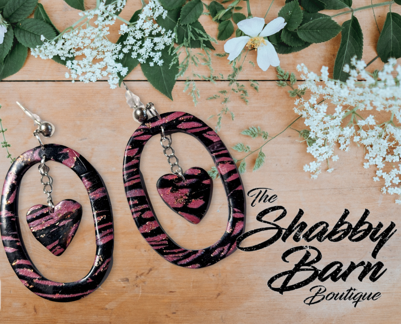 Circle with Center Heart Dangle