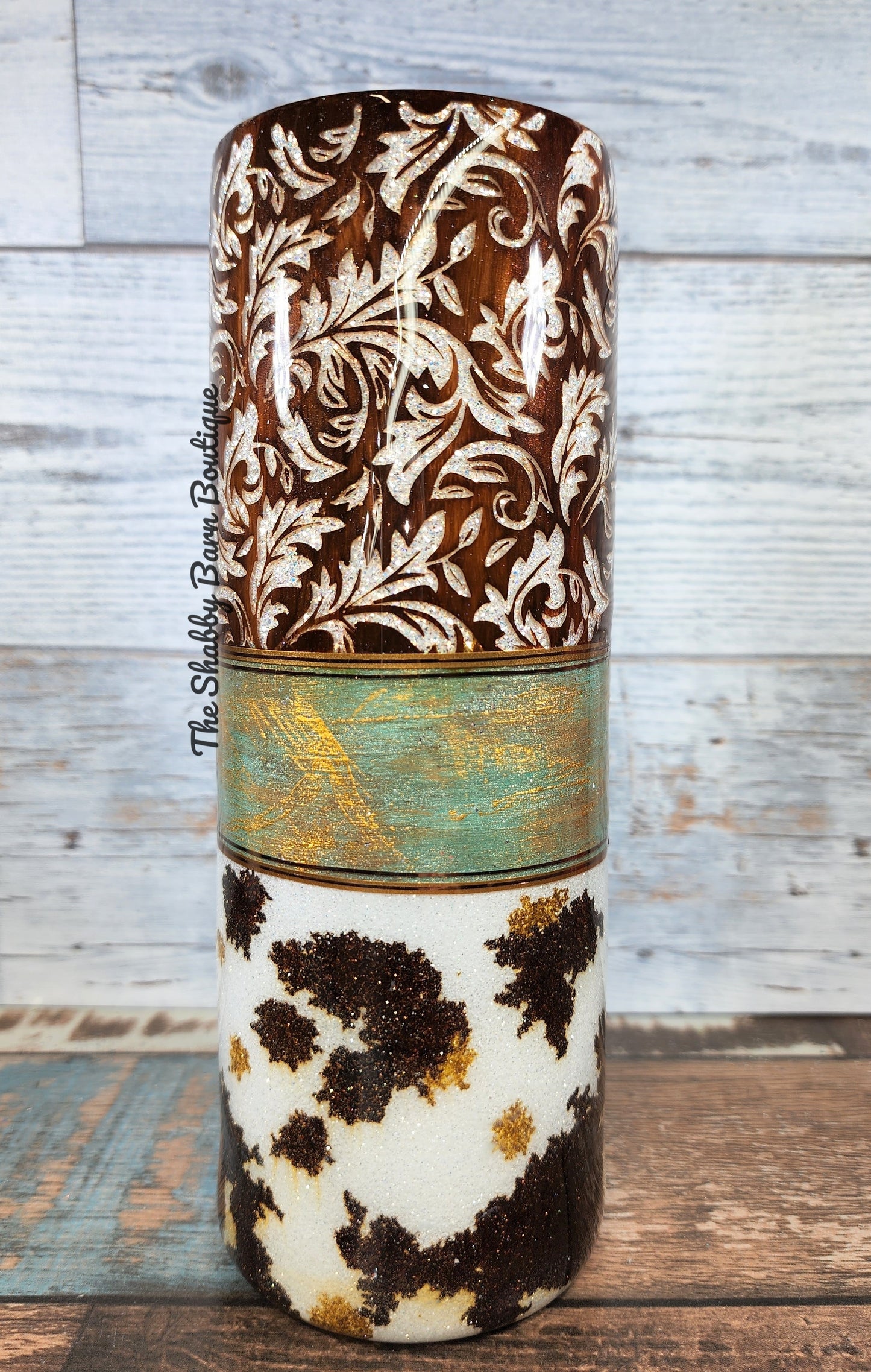 Cow Print and Wood Grain