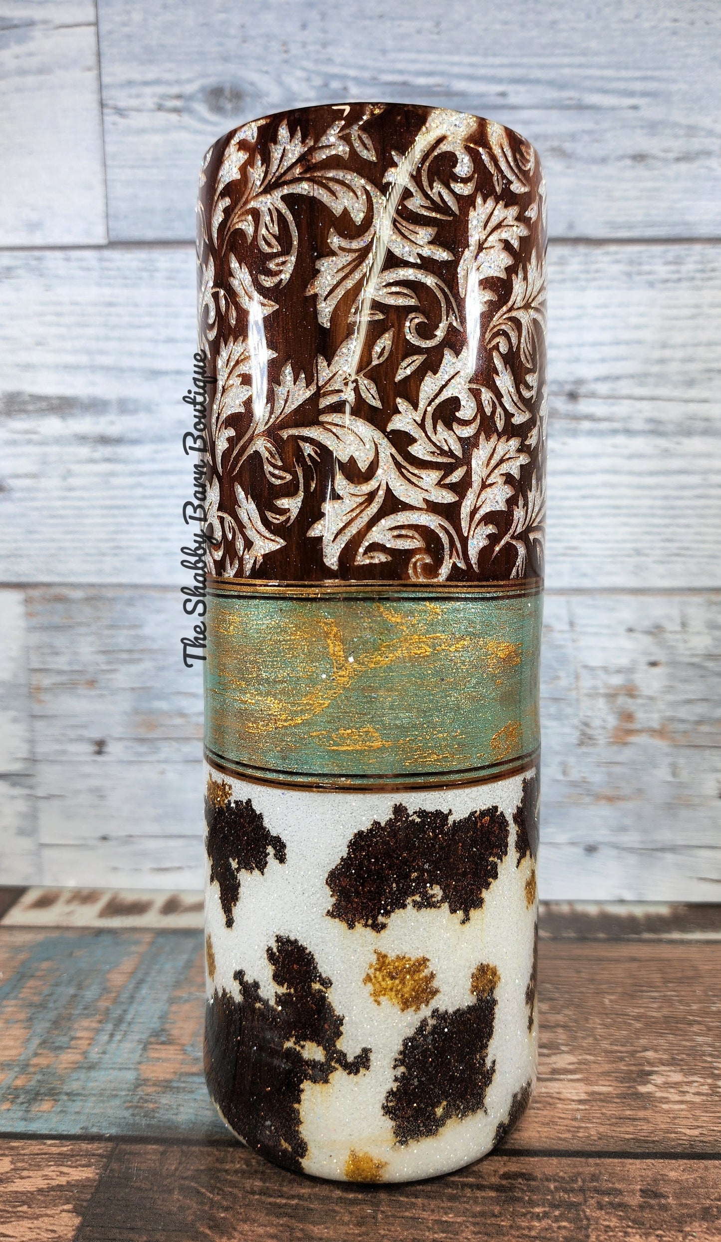 Cow Print and Wood Grain