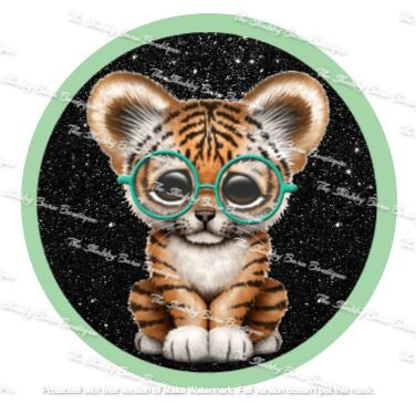 Tiger Cub Wearing Glasses