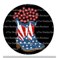 USA Boots and Flowers