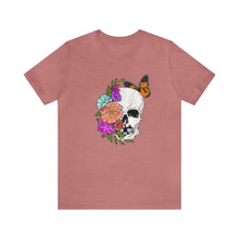 Load image into Gallery viewer, Floral Skull - Unisex Jersey Short Sleeve Tee