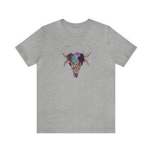 Lace Bull Skull - Unisex Jersey Short Sleeve Tee