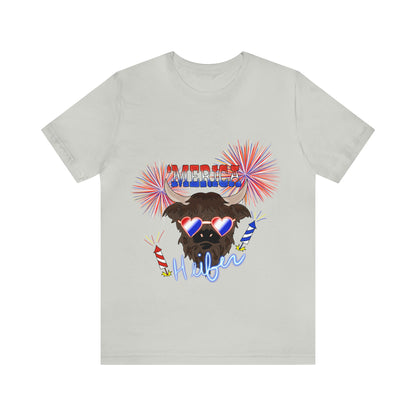 'Merica Heifer - Unisex Jersey Short Sleeve Tee