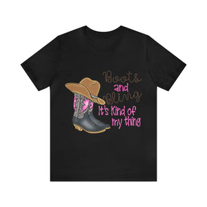 Boots & Bling - Unisex Jersey Short Sleeve Tee