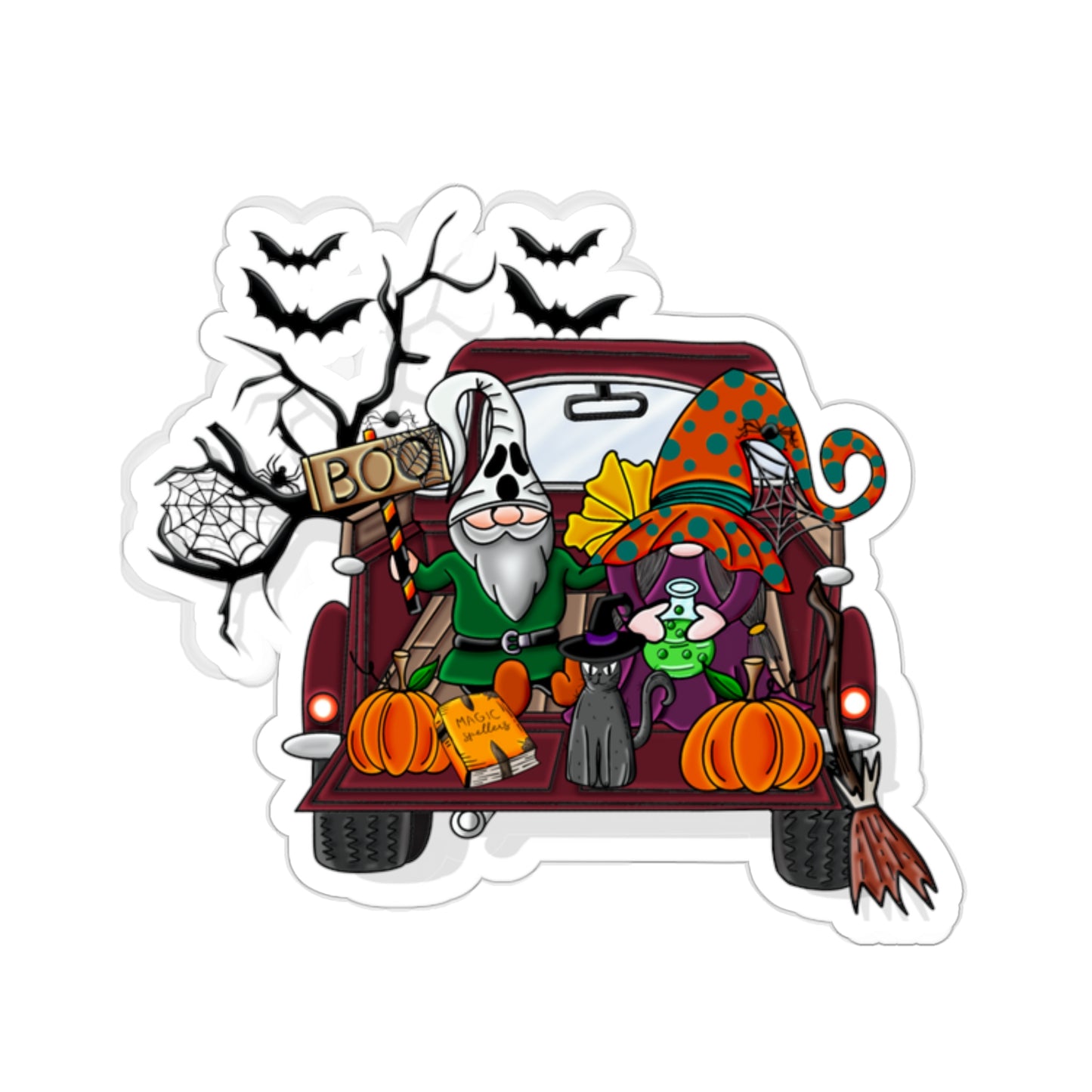 Boo Truck - Kiss-Cut Stickers