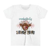 Load image into Gallery viewer, Unapologetically Loves Cows - Youth Short Sleeve Tee