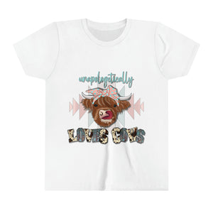 Unapologetically Loves Cows - Youth Short Sleeve Tee