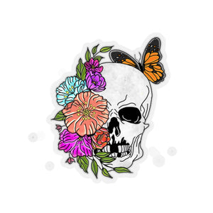 Floral Skull - Kiss-Cut Stickers