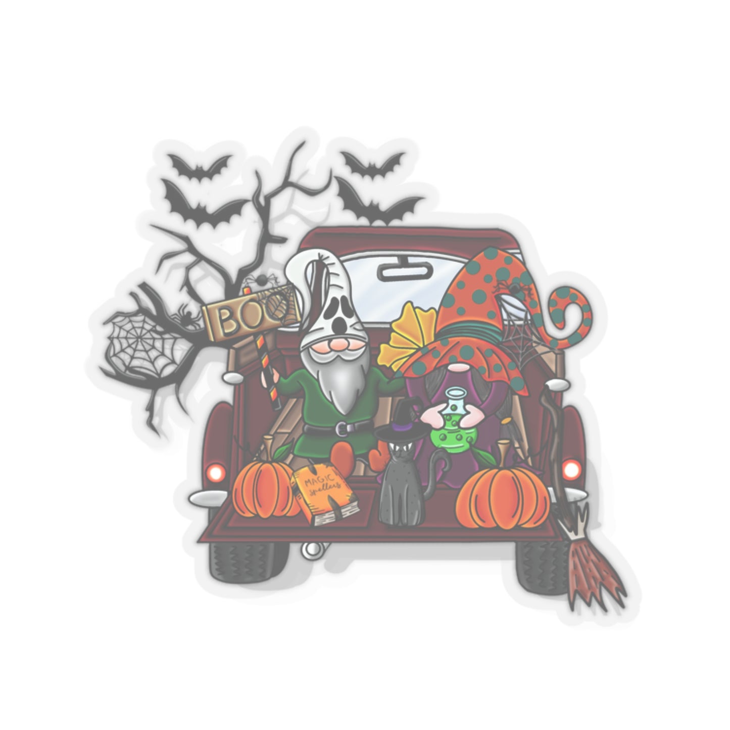 Boo Truck - Kiss-Cut Stickers