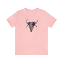 Load image into Gallery viewer, Lace Bull Skull - Unisex Jersey Short Sleeve Tee