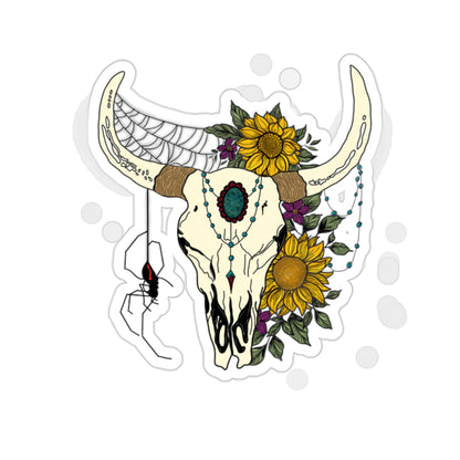 Rustic Bull Skull - Kiss-Cut Stickers