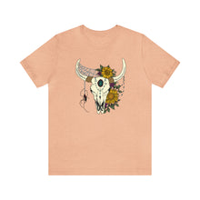 Load image into Gallery viewer, Boho Bull Skull - Unisex Jersey Short Sleeve Tee