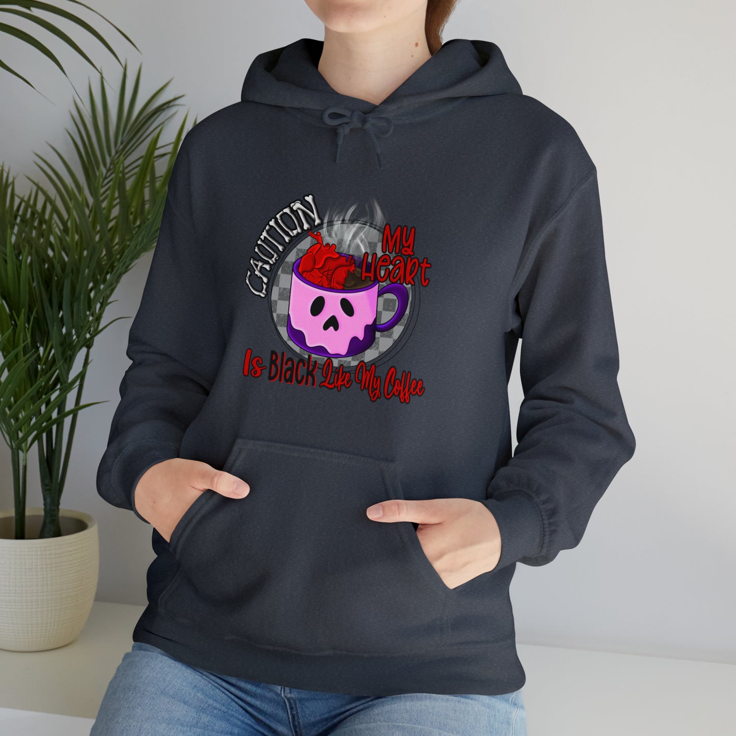 Caution - Unisex Heavy Blend™ Hooded Sweatshirt
