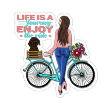 Load image into Gallery viewer, Life is a Journey Enjoy the Ride - Kiss-Cut Stickers
