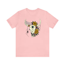 Load image into Gallery viewer, Boho Bull Skull - Unisex Jersey Short Sleeve Tee