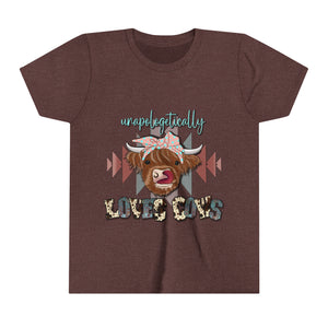 Unapologetically Loves Cows - Youth Short Sleeve Tee