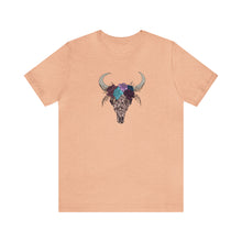 Load image into Gallery viewer, Lace Bull Skull - Unisex Jersey Short Sleeve Tee