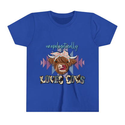 Unapologetically Loves Cows - Youth Short Sleeve Tee