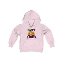 Load image into Gallery viewer, Happy Camper - Youth Heavy Blend Hooded Sweatshirt