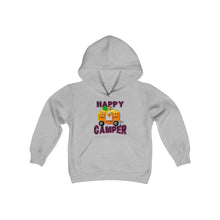 Load image into Gallery viewer, Happy Camper - Youth Heavy Blend Hooded Sweatshirt