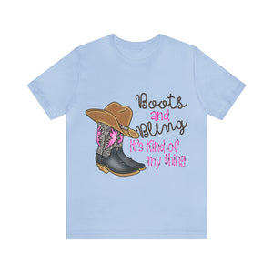 Boots & Bling - Unisex Jersey Short Sleeve Tee