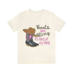 Boots & Bling - Unisex Jersey Short Sleeve Tee