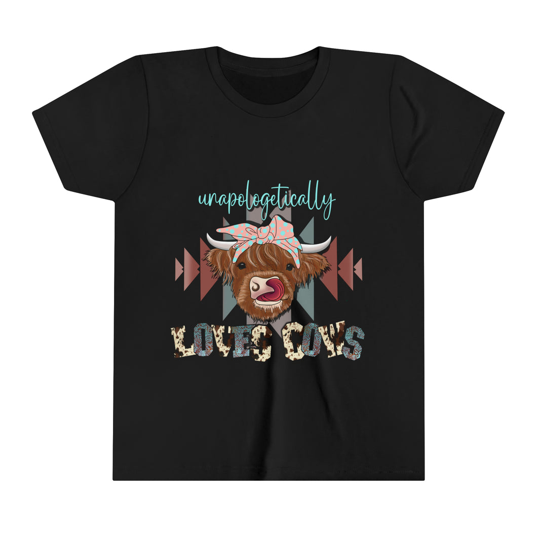 Unapologetically Loves Cows - Youth Short Sleeve Tee