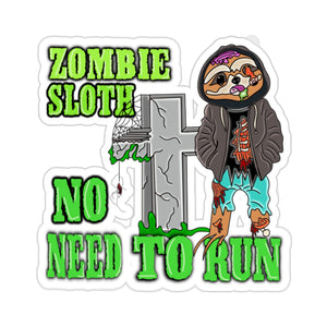 Zombie Sloth - Kiss-Cut Stickers