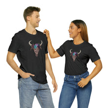 Load image into Gallery viewer, Lace Bull Skull - Unisex Jersey Short Sleeve Tee