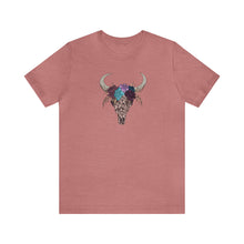 Load image into Gallery viewer, Lace Bull Skull - Unisex Jersey Short Sleeve Tee