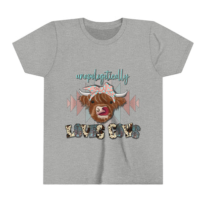 Unapologetically Loves Cows - Youth Short Sleeve Tee