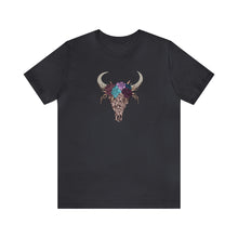 Load image into Gallery viewer, Lace Bull Skull - Unisex Jersey Short Sleeve Tee