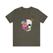 Load image into Gallery viewer, Floral Skull - Unisex Jersey Short Sleeve Tee