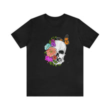 Load image into Gallery viewer, Floral Skull - Unisex Jersey Short Sleeve Tee