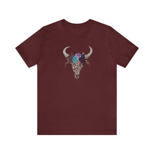 Load image into Gallery viewer, Lace Bull Skull - Unisex Jersey Short Sleeve Tee