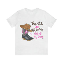 Load image into Gallery viewer, Boots &amp; Bling - Unisex Jersey Short Sleeve Tee