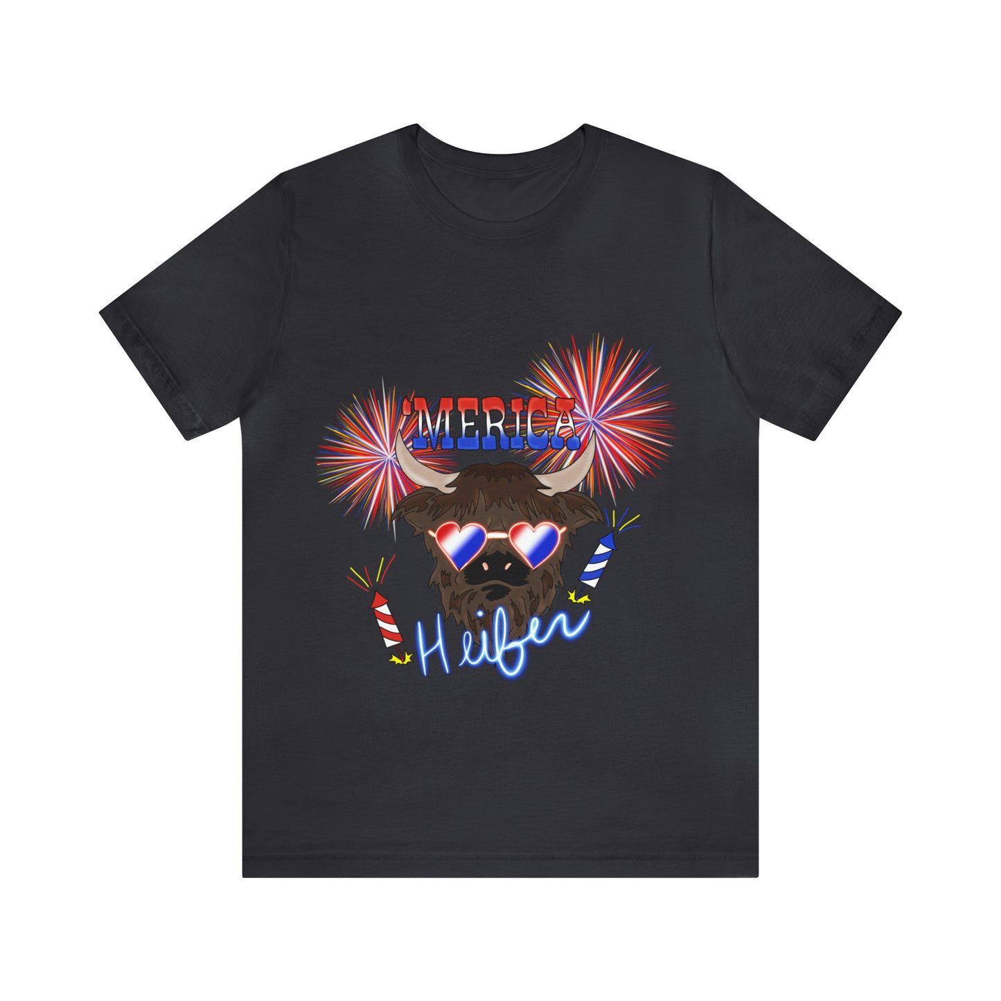 'Merica Heifer - Unisex Jersey Short Sleeve Tee