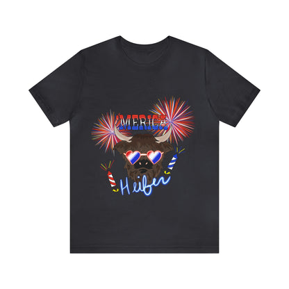 'Merica Heifer - Unisex Jersey Short Sleeve Tee